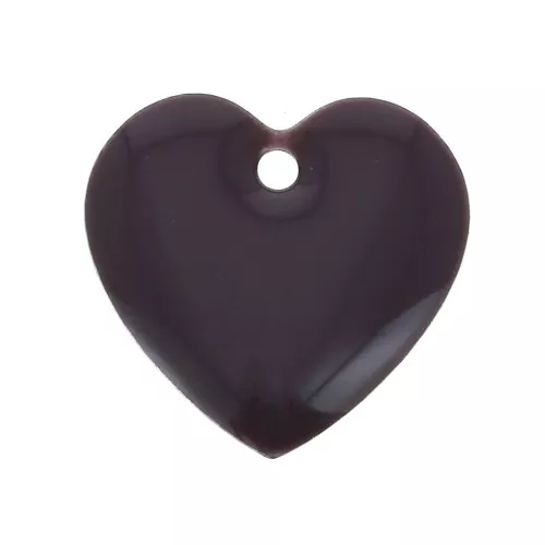 Epoxy resin heart-shaped sequin 15 mm Purple x4
