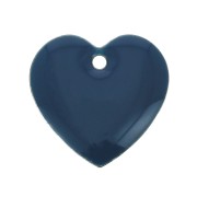 Epoxy resin heart-shaped sequin 15 mm Petrol x4