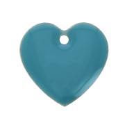 Epoxy resin heart-shaped sequin 15 mm Turquoise x4|raw }}
