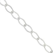 Rombo links Chain diamond cut 5.5mm 925 Sterling Silver x 50cm