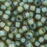 Toho Seed beads 15/0 TO15R952 - Lt Topaz AB Sea Foam Lined|raw }}