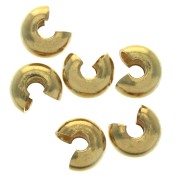 Crimp covers 5 mm Fine Gold Plated x50