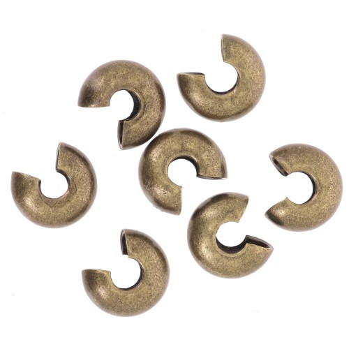 Crimp covers 5 mm - Bronze Tone x50