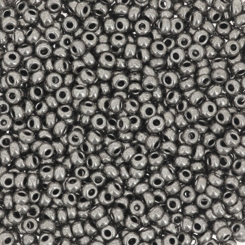 Preciosa Seed Beads 11/0 2 mm - Terra Metallic - Dark Nickel x20g