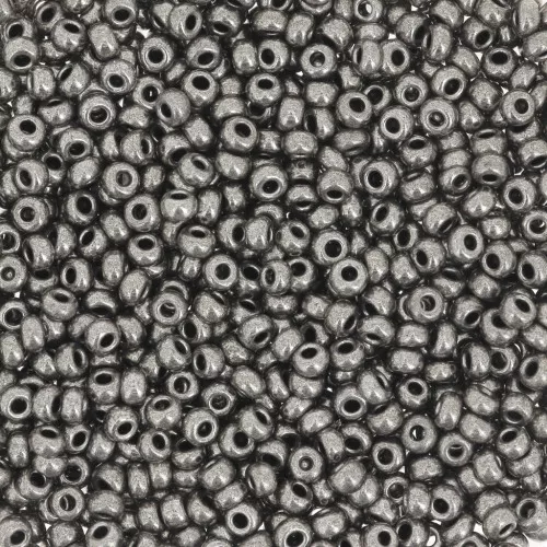 Preciosa Seed Beads 11/0 2 mm - Terra Metallic - Dark Nickel x20g