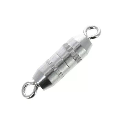 Screw-on clasp 10 mm Fine silver plating x1