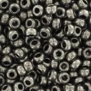 Preciosa Seed beads 9/0 2.5 mm - Dark Nickel x10g