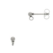 Stainless steel 3mm Ball earstuds x2