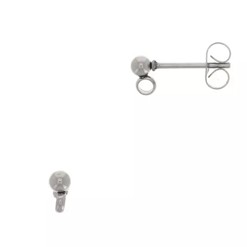 Stainless steel 3mm Ball earstuds x2