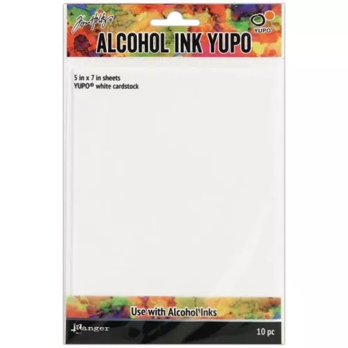 10 Yupo cardboard sheets 127x177 mm for Ranger alcohol inks-Tim Holtz x1