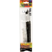 Set of 3 brushes + 1 mini mister for Tim Holtz alcohol inks - Ranger x1|raw }}