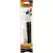 Set of 3 brushes + 1 mini mister for Tim Holtz alcohol inks - Ranger x1