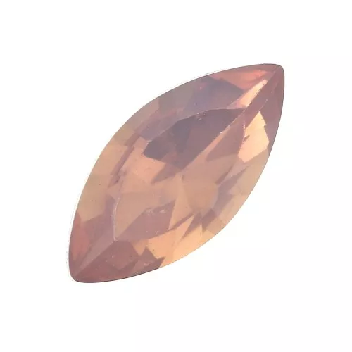 Navette-shape resin faceted cabochons 18x9 mm Pink x5