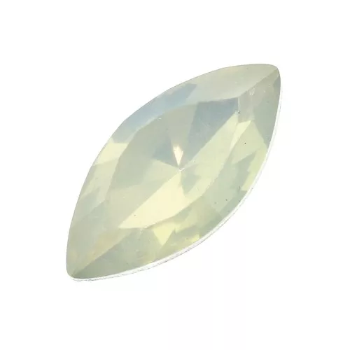 Navette-shape resin faceted cabochons 18x9 mm Sky blue x5