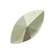 Navette-shape resin faceted cabochons 18x9 mm Sky blue x5