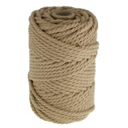 5 mm macramé cotton cord spool - Dark sand x50m|raw }}