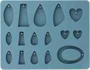Oven-safe Sculpey Jewelry silicon Mold - For pendants and charms x1