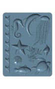 Oven-safe Sculpey silicon Mold - Sea Life Shapes x1