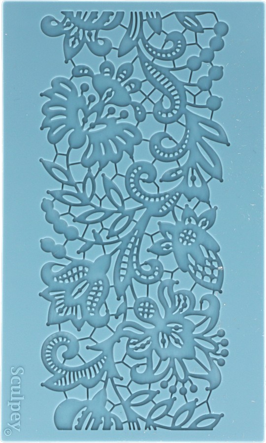 Ovensafe Sculpey silicon Mold Lace Patterns x1 Perles & Co