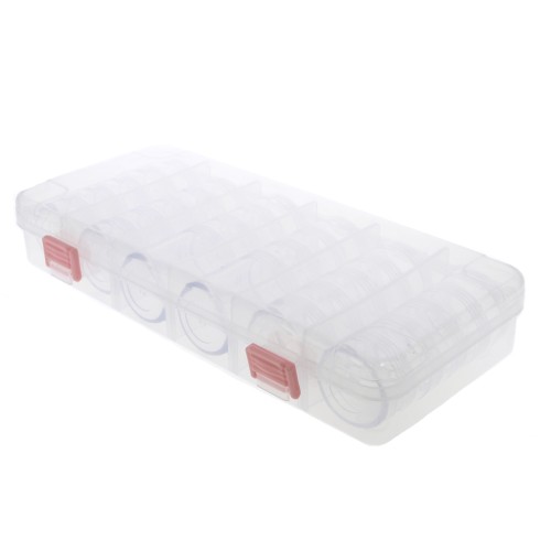 28 Storage boxes for beads 27x12x4.5 cm x1