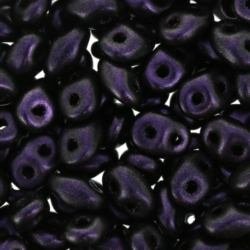 SuperDuo 2.5x5 mm Polychrome - Black Currant x10g