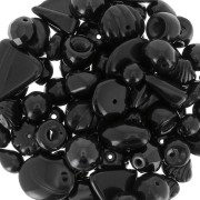Pressed beads assortment black x50g|raw }}