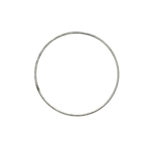 Metal circle for dreamcatcher suspension and lamps 10 cm Antique Silver Tone x1