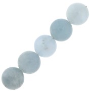Round 6 mm Aquamarine beads x15|raw }}