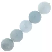 Round 6 mm Aquamarine beads x15