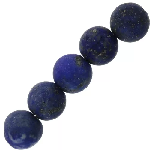 Lapis Lazuli Beads 6 mm - Frosted effect x15