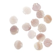 Mother-of-pearl Sequin shell shaped 11x10 mm - Light Pink x1