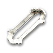 Cabochon setting PureCrystal 4161 oval 15x5mm silver colored|raw }}