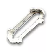 Cabochon setting PureCrystal 4161 oval 15x5mm silver colored