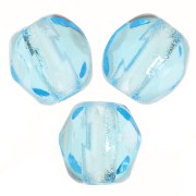 Fire Polished faceted round beads 3mm Aquamarine  x50|raw }}