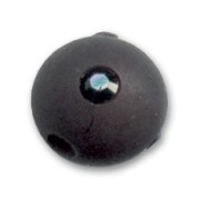 Round Polaris bead with rhinestones 8mm Jet  x1|raw }}
