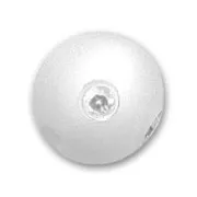 Round Polaris bead with rhinestones 8mm Crystal  x1