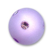 Round Polaris bead with rhinestones 10mm Violet x1|raw }}