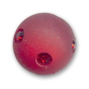 Round Polaris bead with rhinestones  10mm Siam x1|raw }}