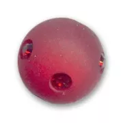 Round Polaris bead with rhinestones  10mm Siam x1