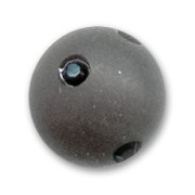 Round Polaris bead with rhinestones  10mm Jet Hematite x1|raw }}