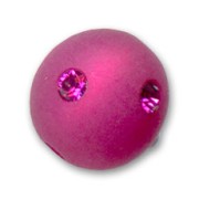 Round Polaris bead with rhinestones  10mm Fuchsia x1|raw }}
