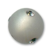 Round Polaris bead with rhinestones  10mm Silver Shade  x1|raw }}