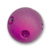 Round Polaris bead with rhinestones  10mm Amethyst x1|raw }}