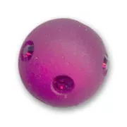 Round Polaris bead with rhinestones  10mm Amethyst x1