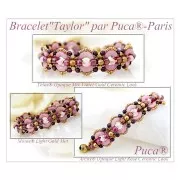 Glass beads Télos® by Puca® 4x12 mm Full Dorado x10g