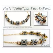 Glass beads Télos® by Puca® 4x12 mm Full Dorado x10g