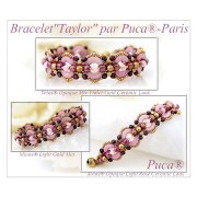 Glass beads Télos® by Puca® 4x12 mm Jet Hematite x10g