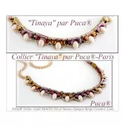 Glass beads Télos® by Puca® 4x12 mm Jet Hematite x10g