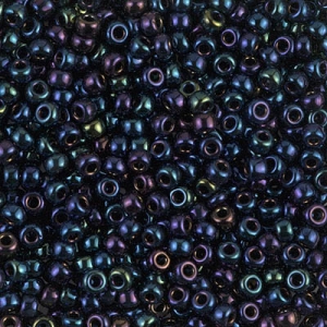 Miyuki 11/0 Seed Beads 452 - Dark Blue Iris Metallic x8g