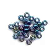 Miyuki 11/0 Seed Beads 452 - Dark Blue Iris Metallic x8g